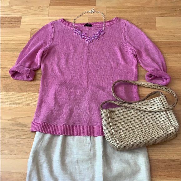 Talbots 💕💜 linen boatneck top - Picture 14 of 16